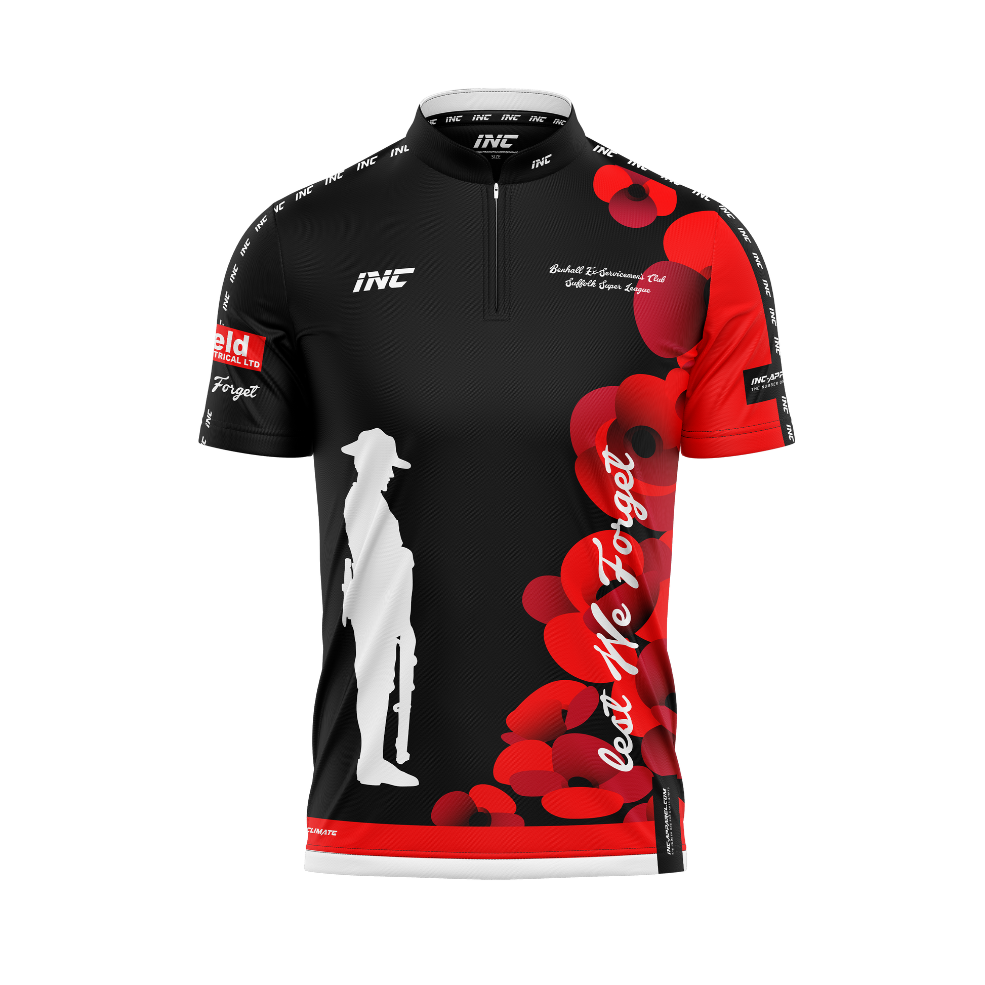 Benhall Super League Darts Team Shirt PRO1 – Front View | INC-APPAREL