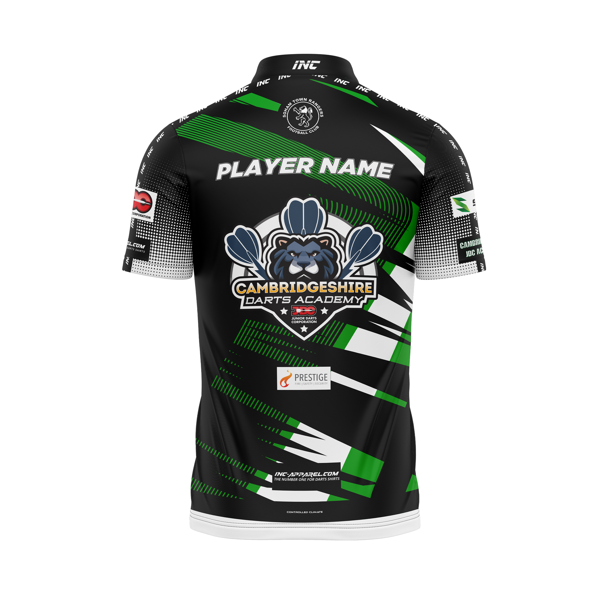 Cambridgeshire Darts Academy Pro1 Darts Shirt – Back View | INC-APPAREL