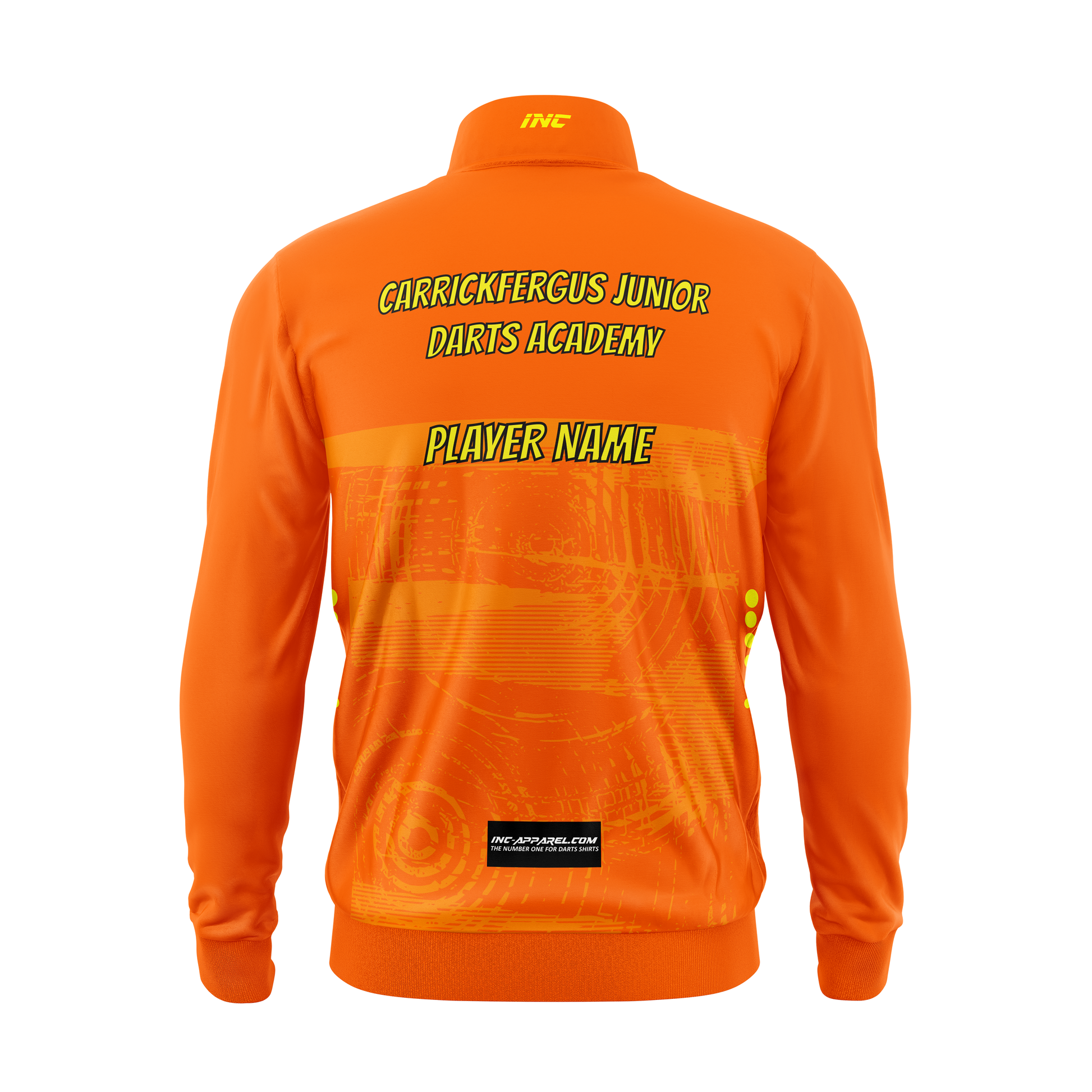 Carrickfergus Junior Darts Academy Tournament Jacket – Back View | INC-APPAREL