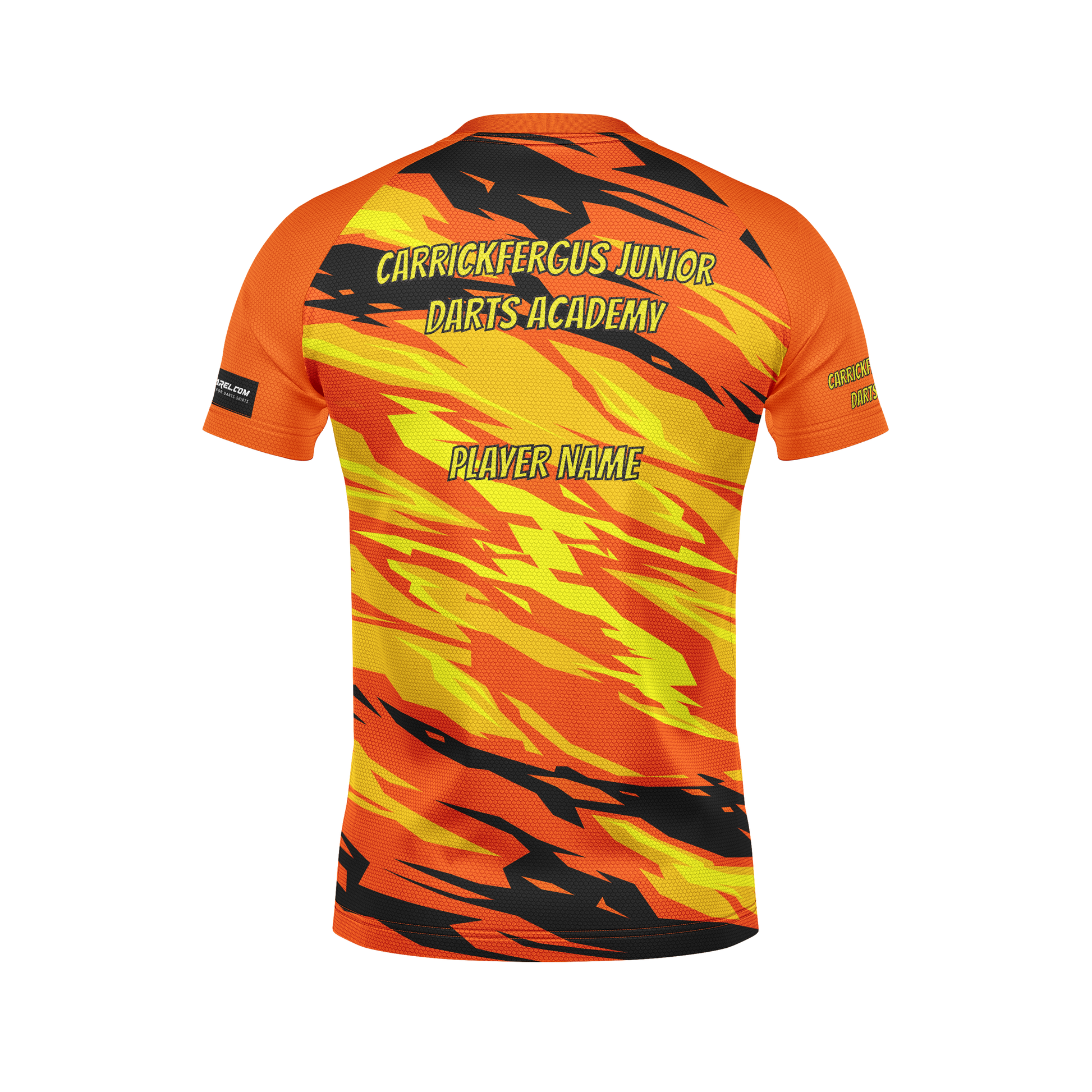 Carrickfergus Junior Darts Academy Training Tee – Back View | INC-APPAREL