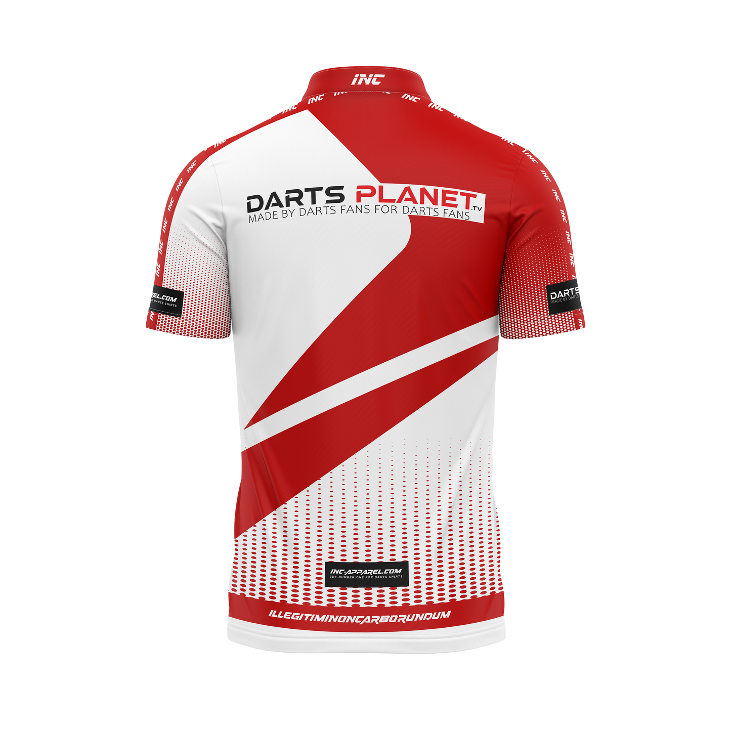 Darts Planet TV Pro-1 darts shirt – back view with nickname option