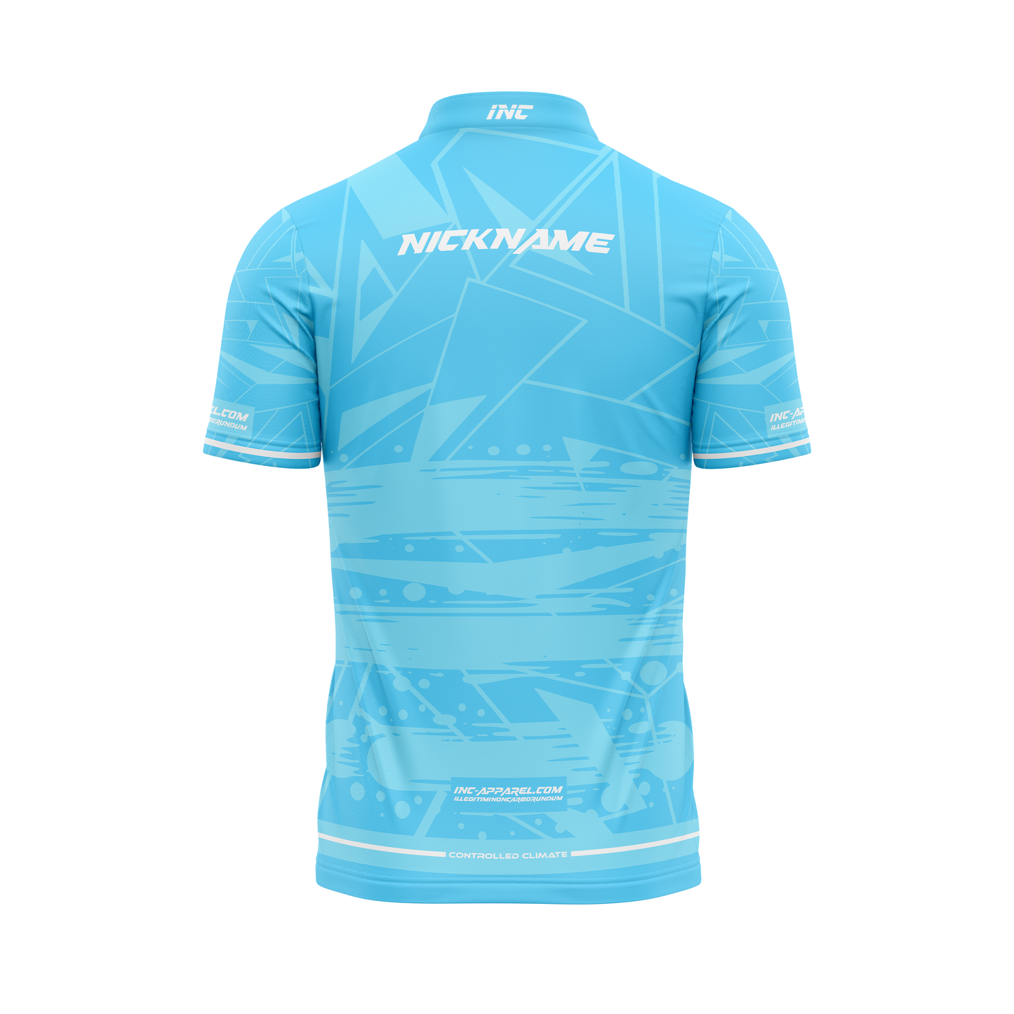 Fatalis Gratia XPRO Collar Custom Pool Shirt – Back View | INC-APPAREL