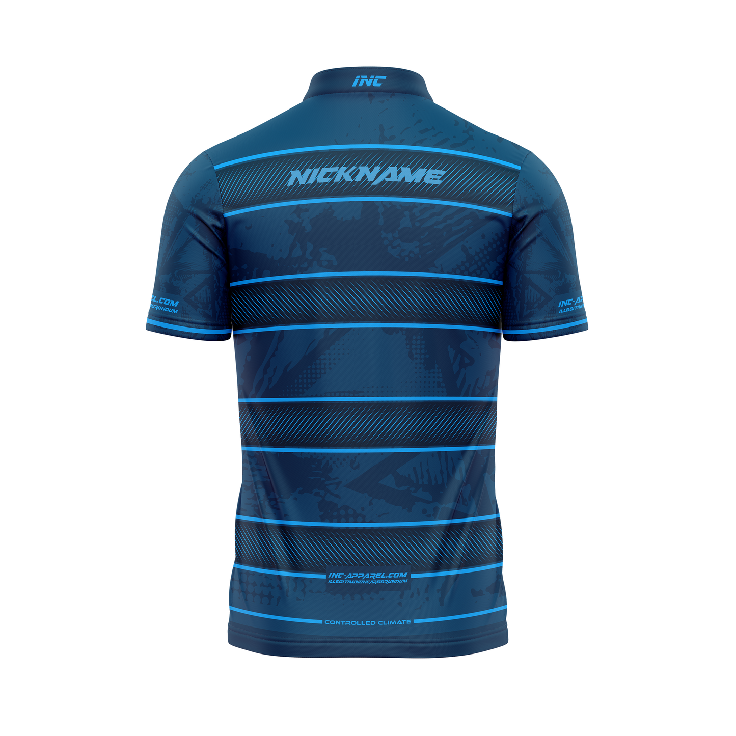 Frigus Ductoris XPRO Collar Custom Pool Shirt – Back View | INC-APPAREL