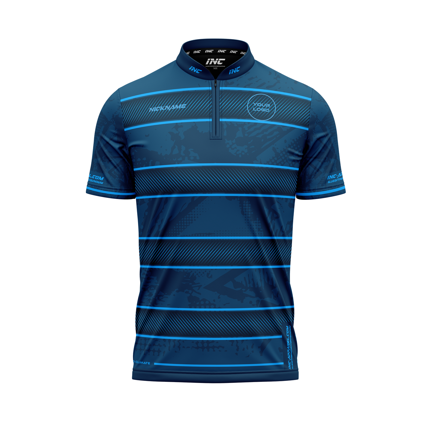 Frigus Ductoris XPRO Collar Custom Pool Shirt – Front View | INC-APPAREL