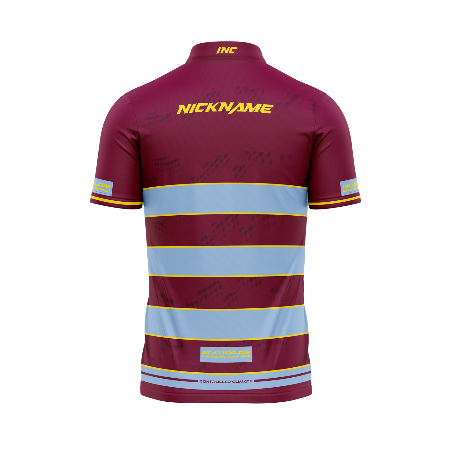 Gladius Floris XPRO Collar Custom Pool Shirt – Back View | INC-APPAREL