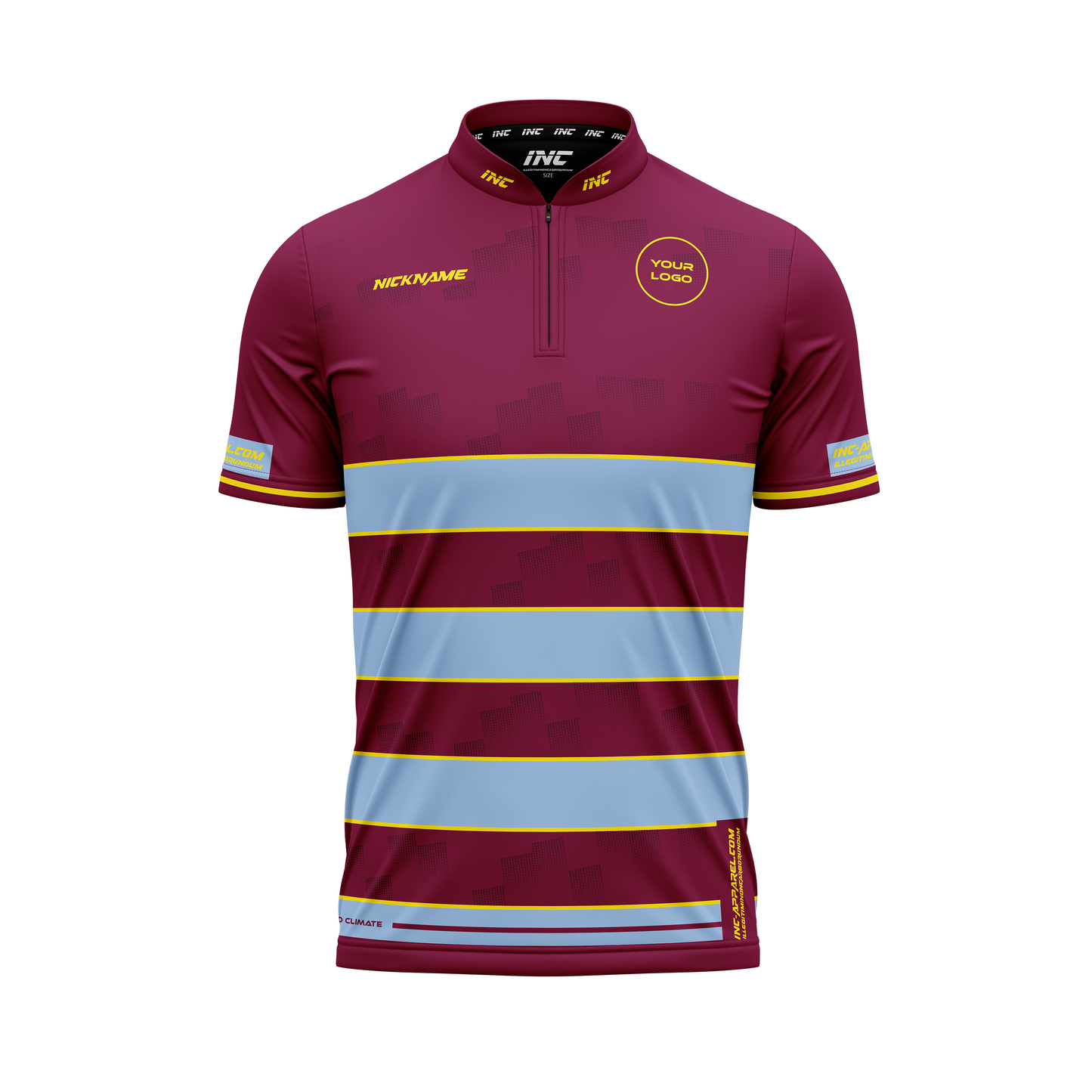 Gladius Floris XPRO Collar Custom Pool Shirt – Front View | INC-APPAREL