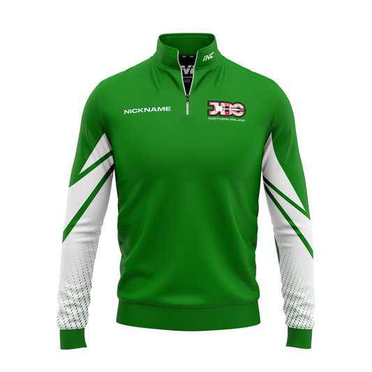 Northern Ireland Junior Darts Corporation Quarter Zip Midlayer – Front View | INC-APPAREL