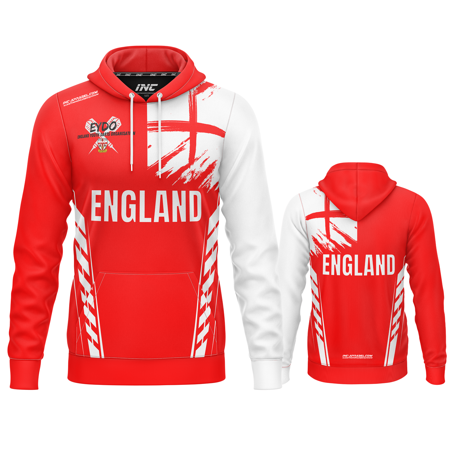 Official England Youth Darts Organisation Hoodie from INC-APPAREL