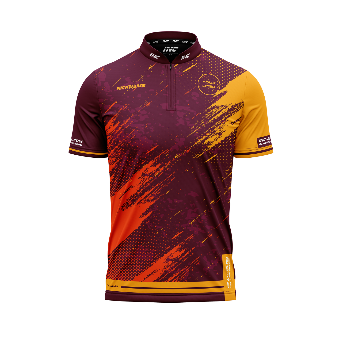 Regina Tactica XPRO Collar Custom Pool Shirt – Front View | INC-APPAREL