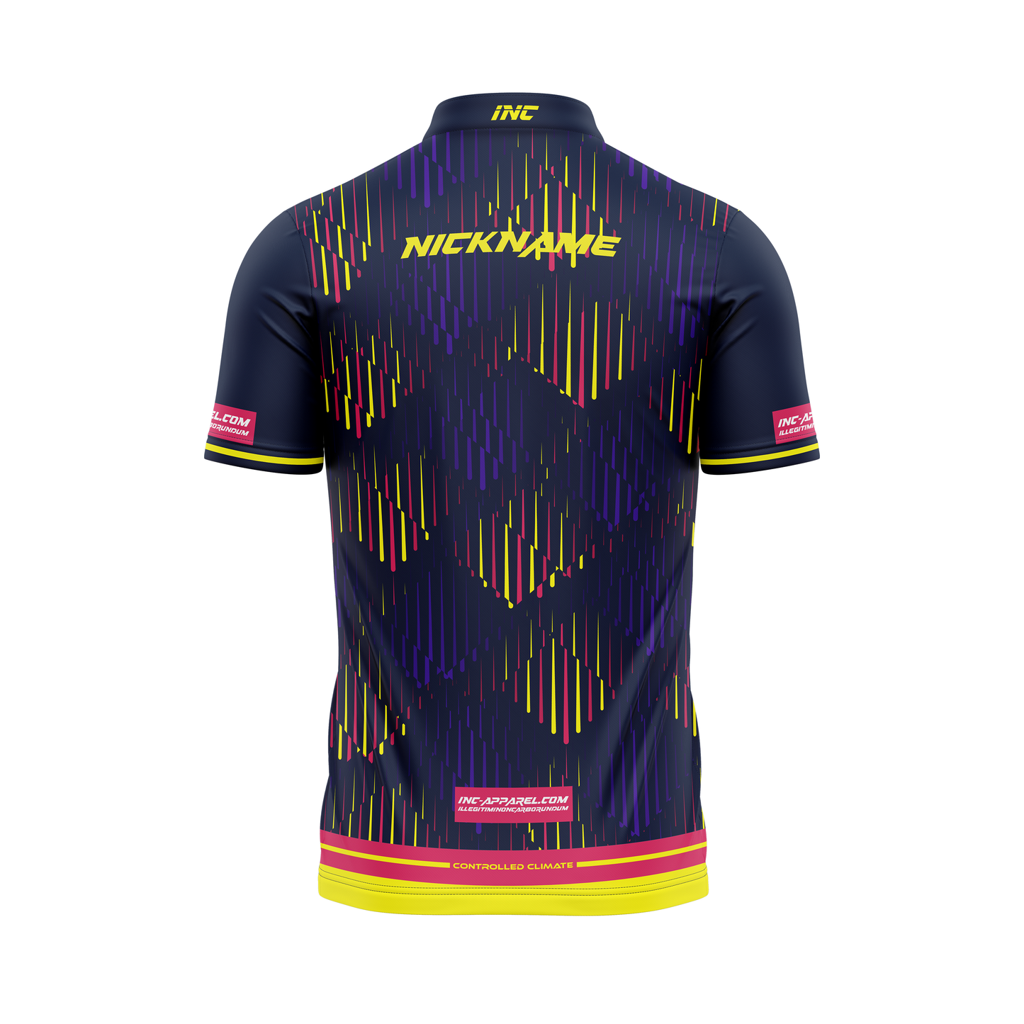 Rosa Ultima XPRO Collar Custom Pool Shirt – Back View | INC-APPAREL