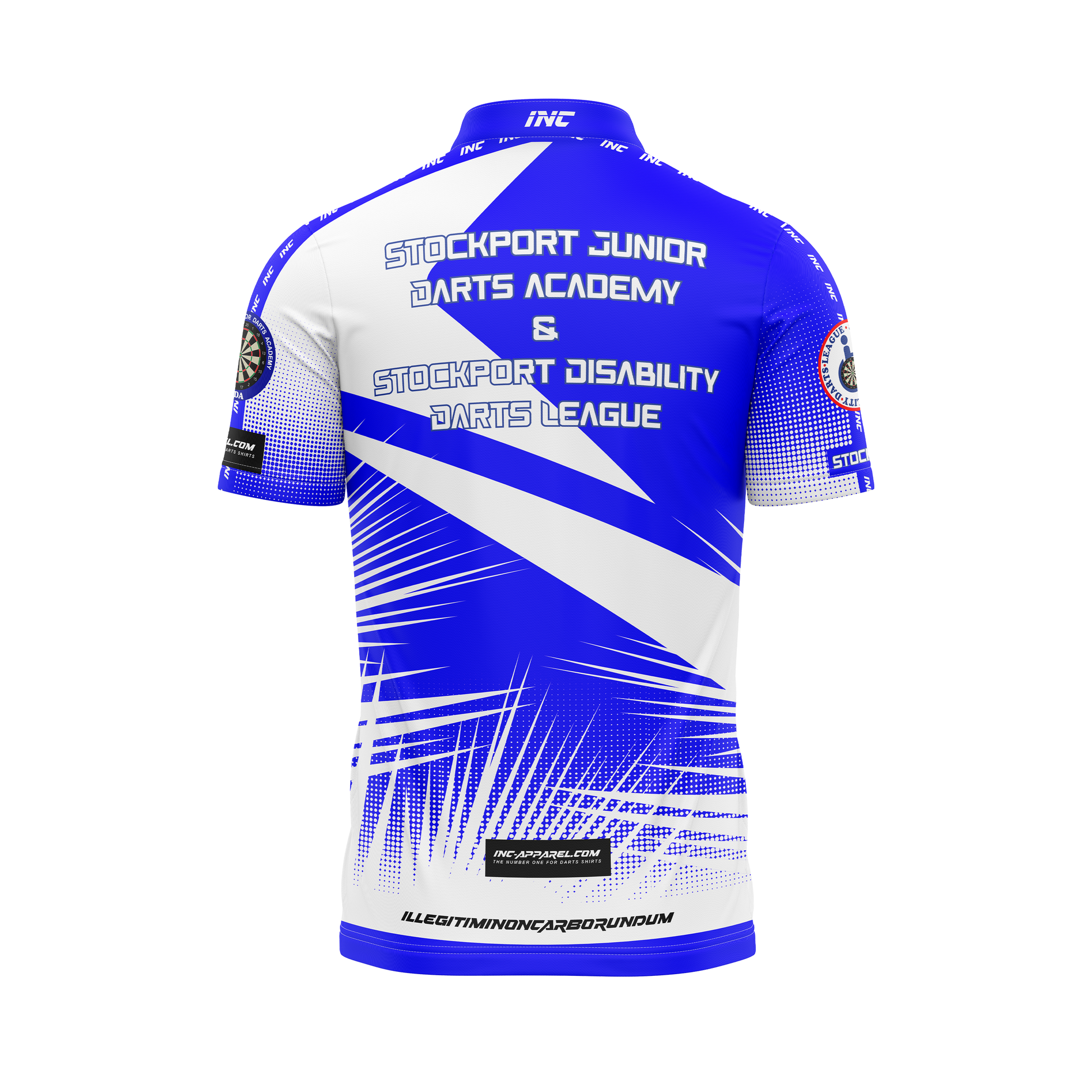 Stockport_Disability_Darts_League_Pro_1_Collar_Darts_Shirt Back view