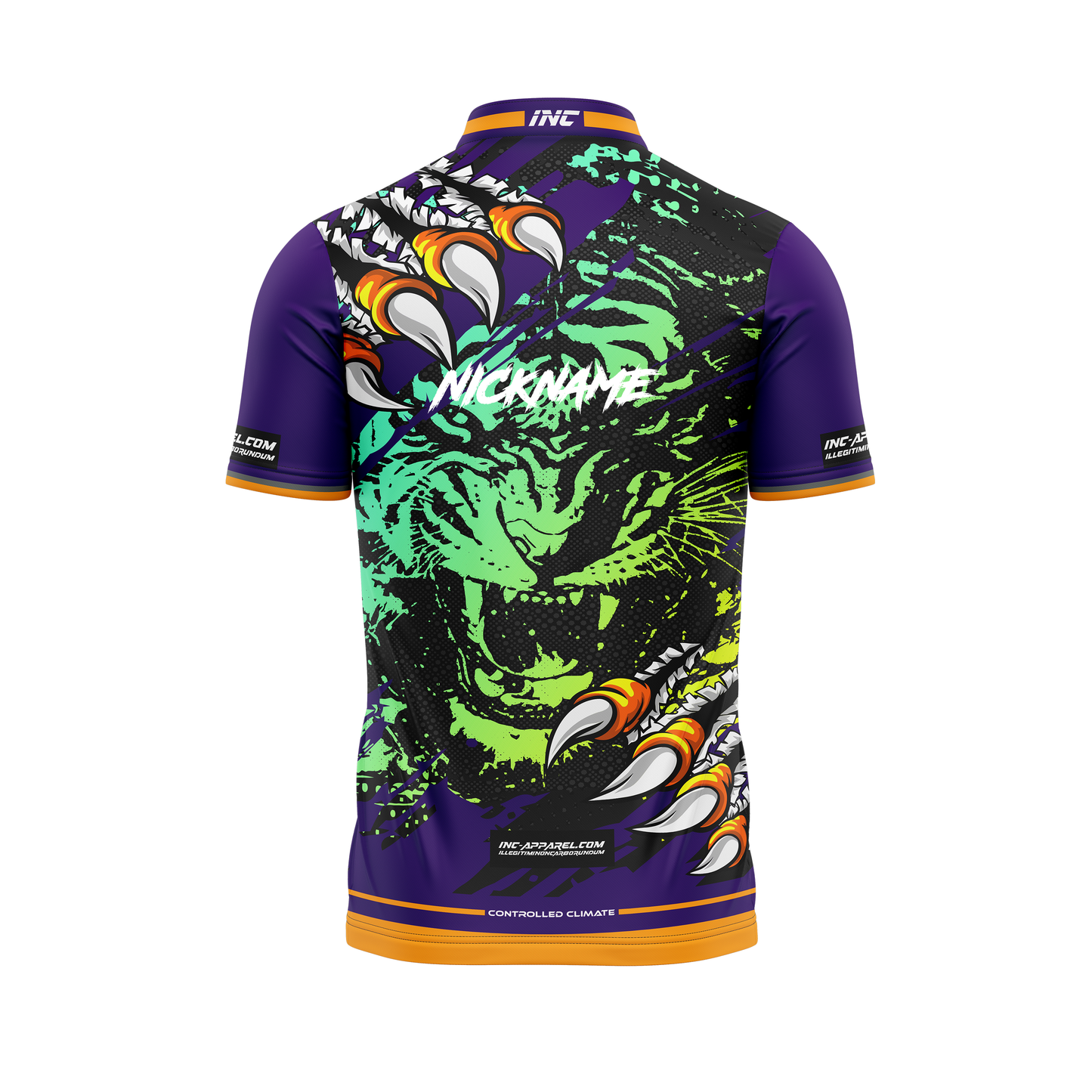 Back view of the Alpha Tigridis Pro1 Darts Shirt INC-APPAREL