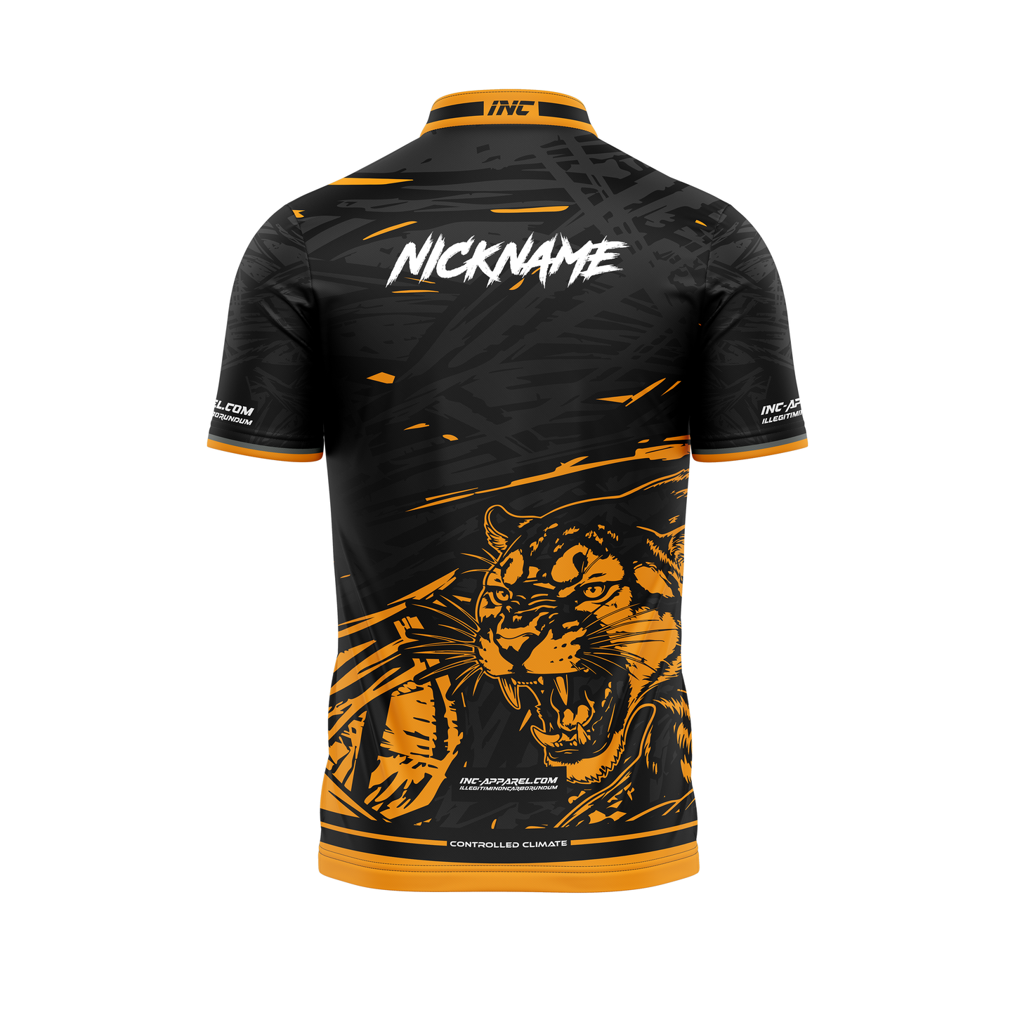 Back view of the Alpha Tigris Pro1 Darts Shirt From INC-APPAREL