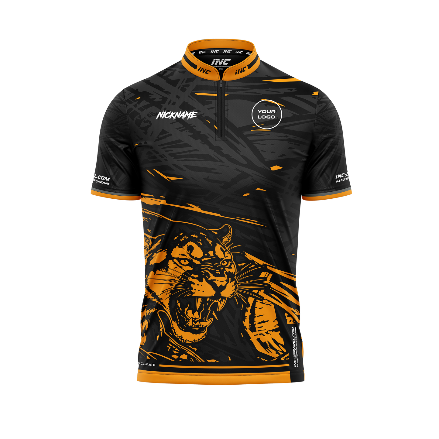 Front view of the Alpha Tigris Pro1 Darts Shirt From INC-APPAREL