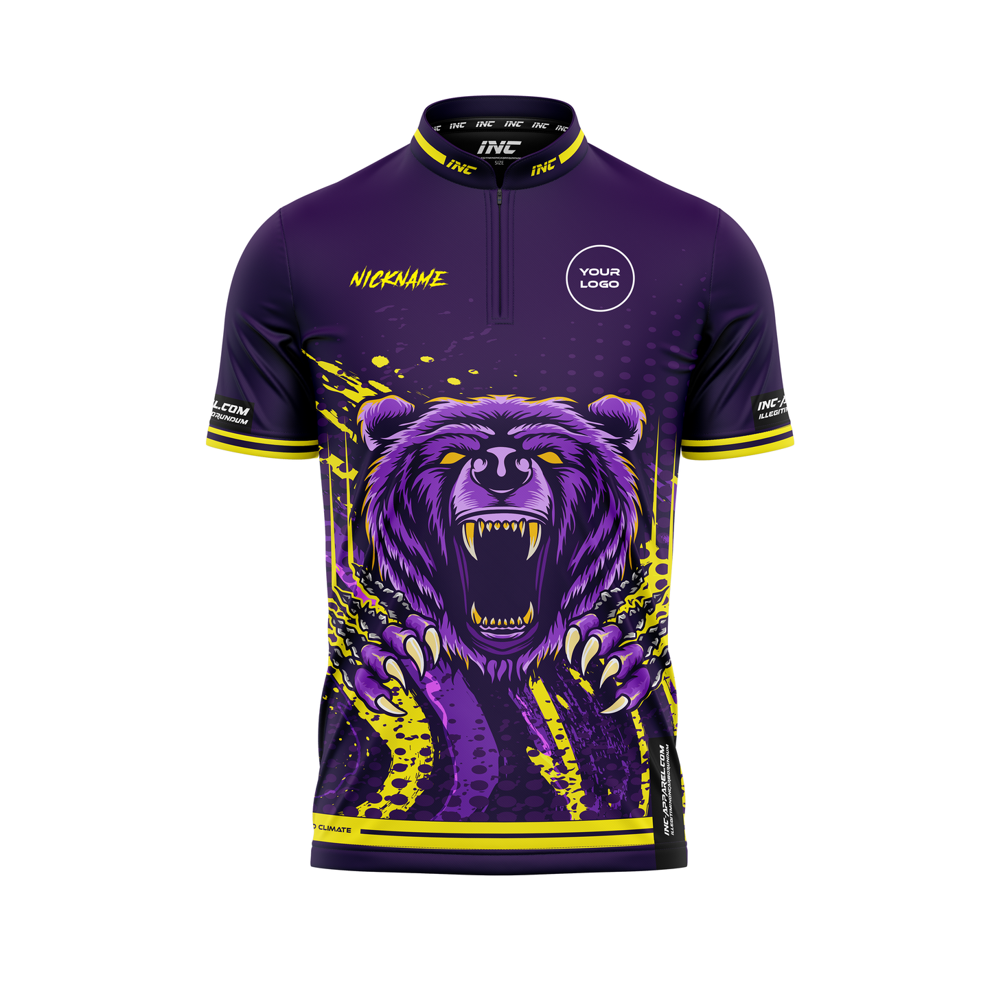 Front view of the Alpha Ursus Pro1 Darts Shirt from INC-APPAREL