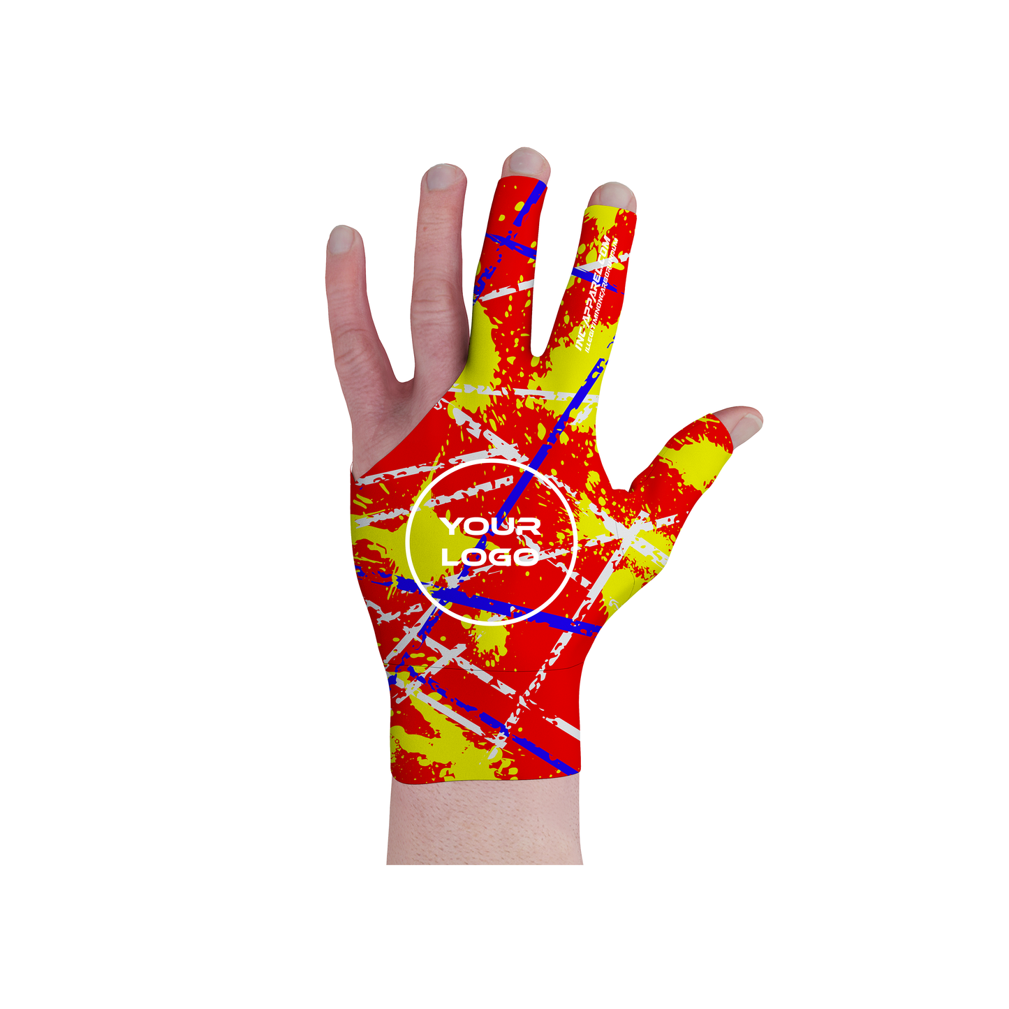 Anarchy Flavus red and yellow performance pool glove from INC-APPAREL