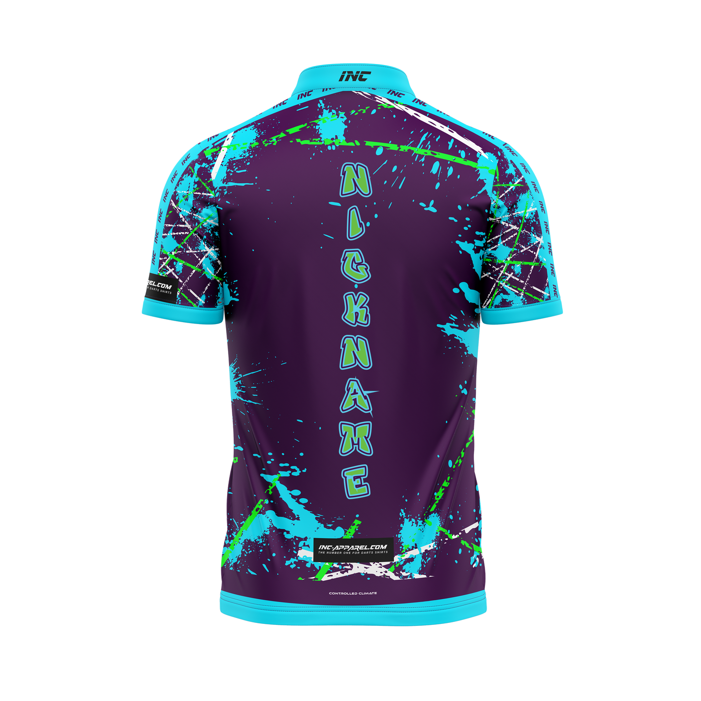 Anarchy Purpura Pro1 Darts Shirt – Back View | INC-APPAREL