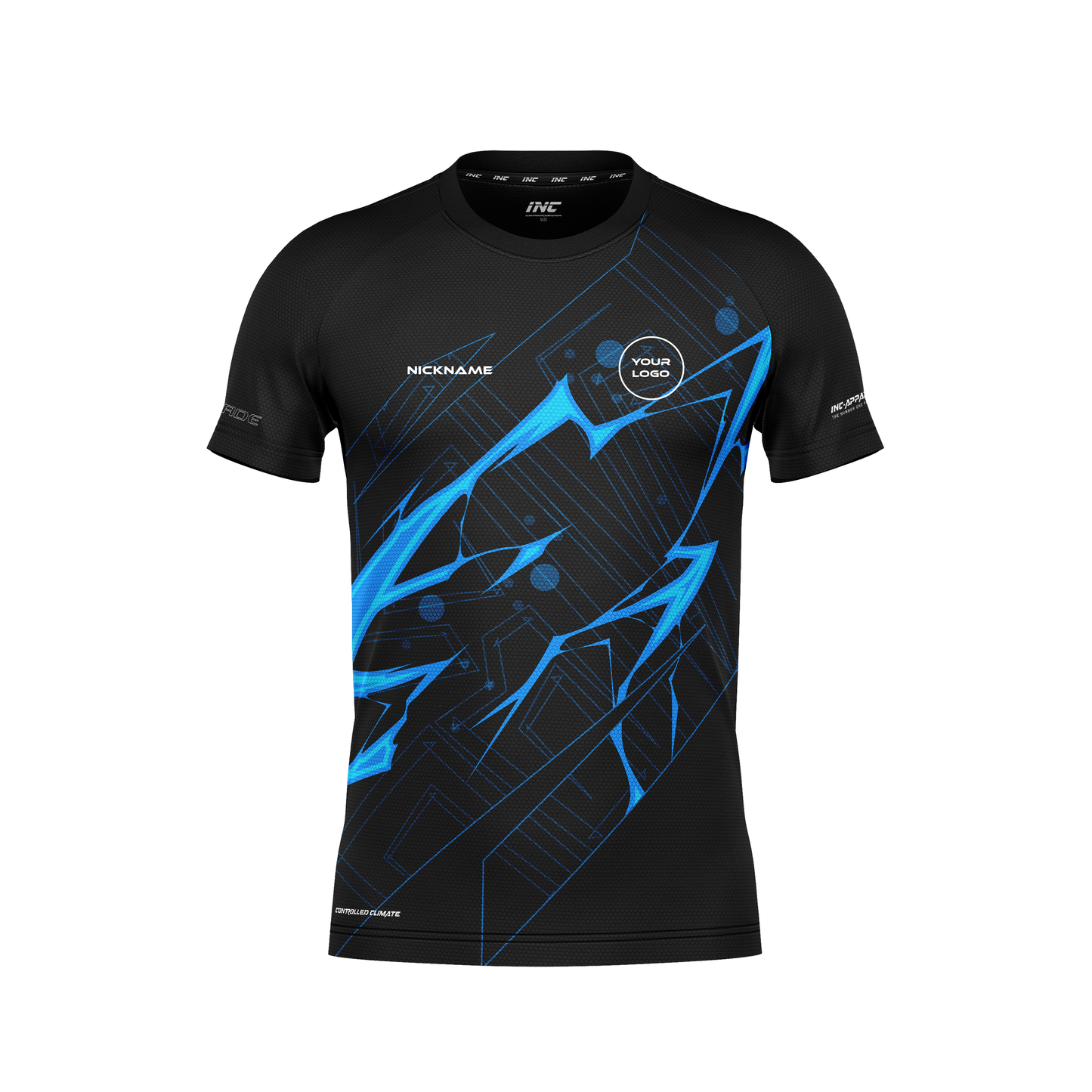 Blade Tempestas Darts Training Tee – Front View | INC-APPAREL