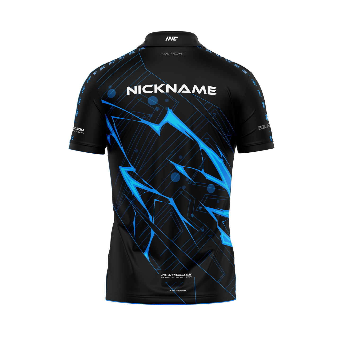 Blade Tempestas Darts Zip Polo Shirt – Back View