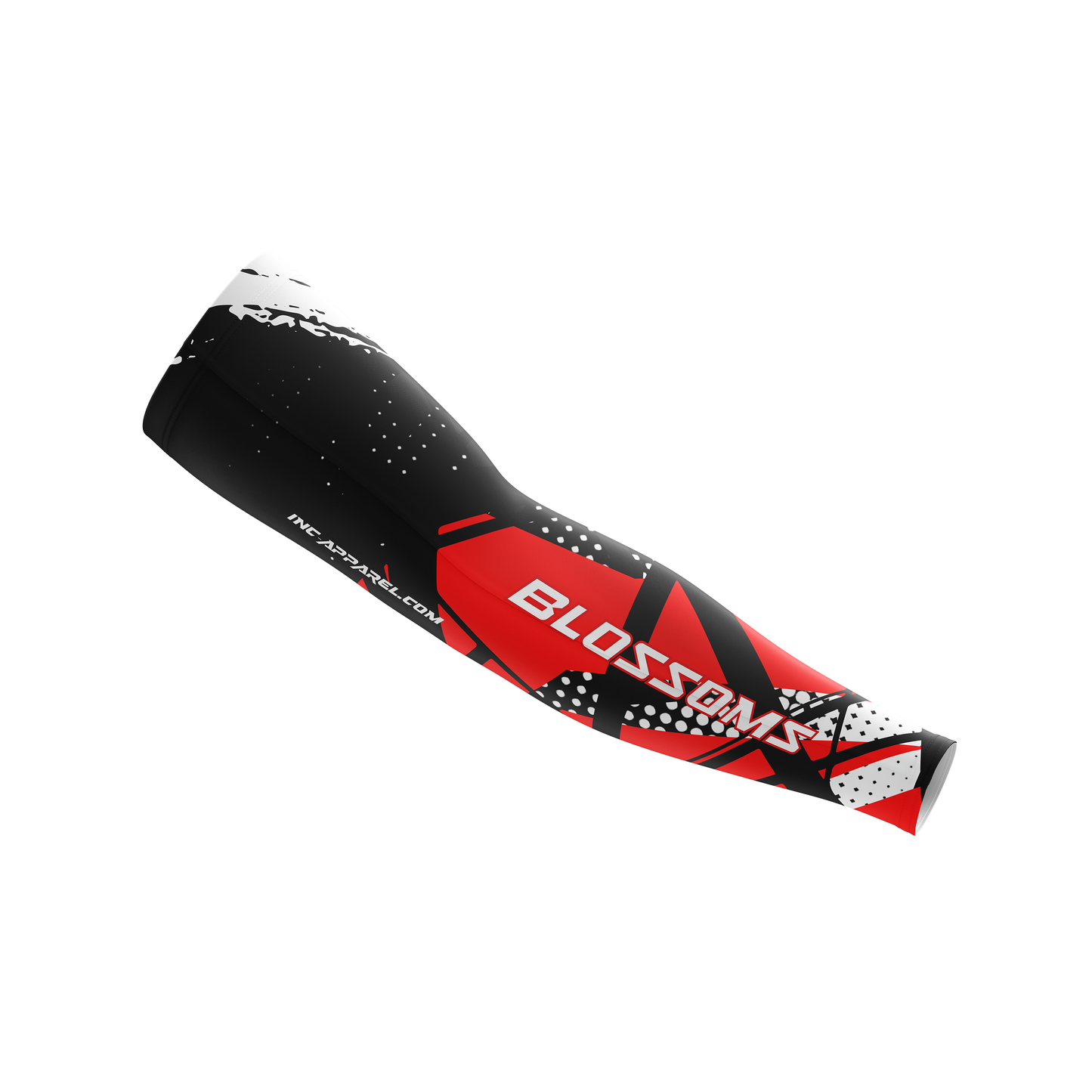 Blossoms Junior Darts Academy Sleeve from INC-APPAREL – made-to-order compression arm sleeve with breathable fabric and official academy design.