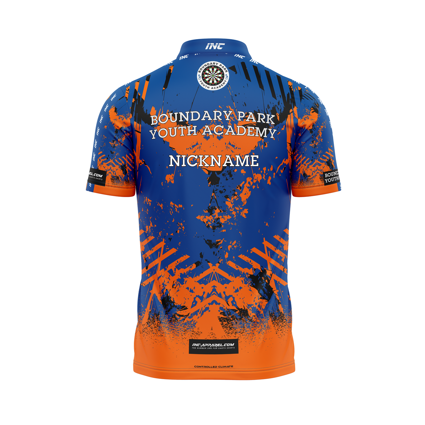 Boundary Park Youth Darts Academy Shirt – Back View | INC-APPAREL