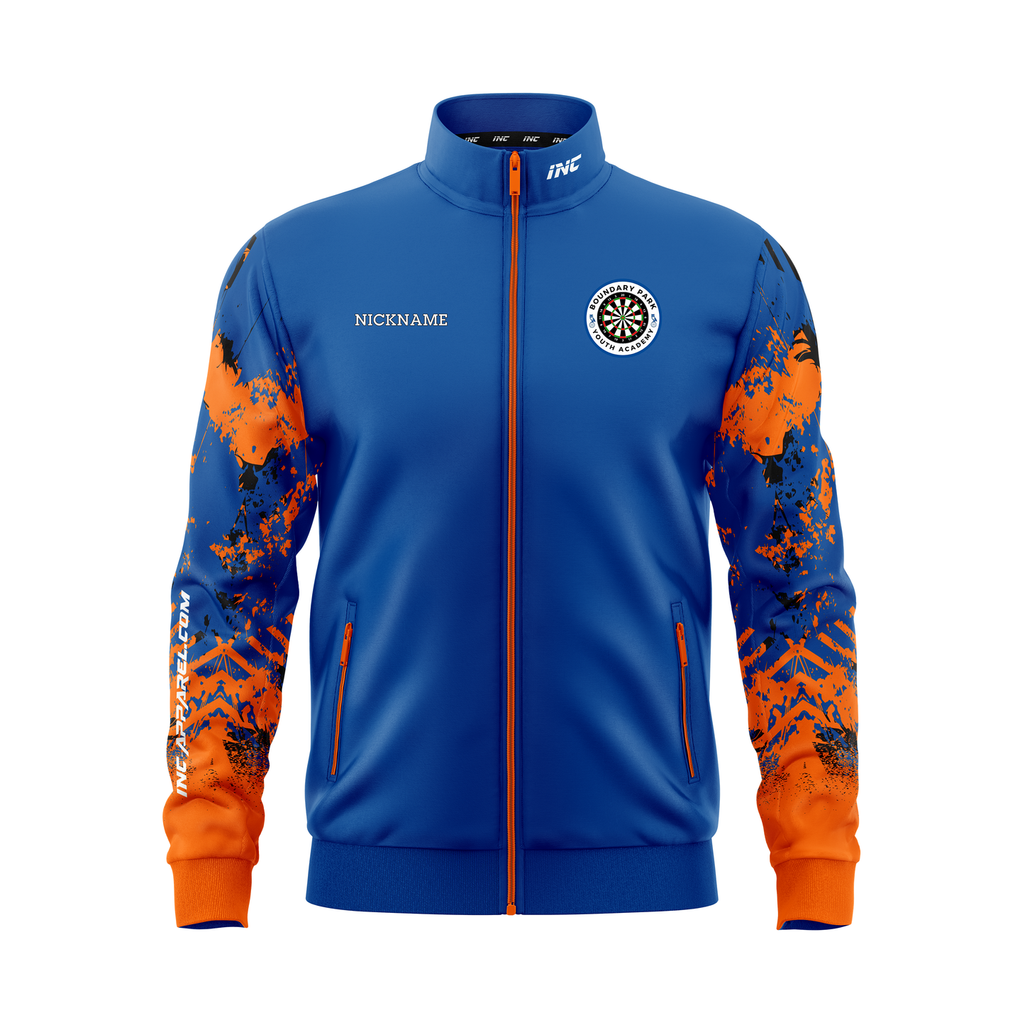 Boundary Park Youth Darts Academy Tournament Jacket – Front View | INC-APPAREL