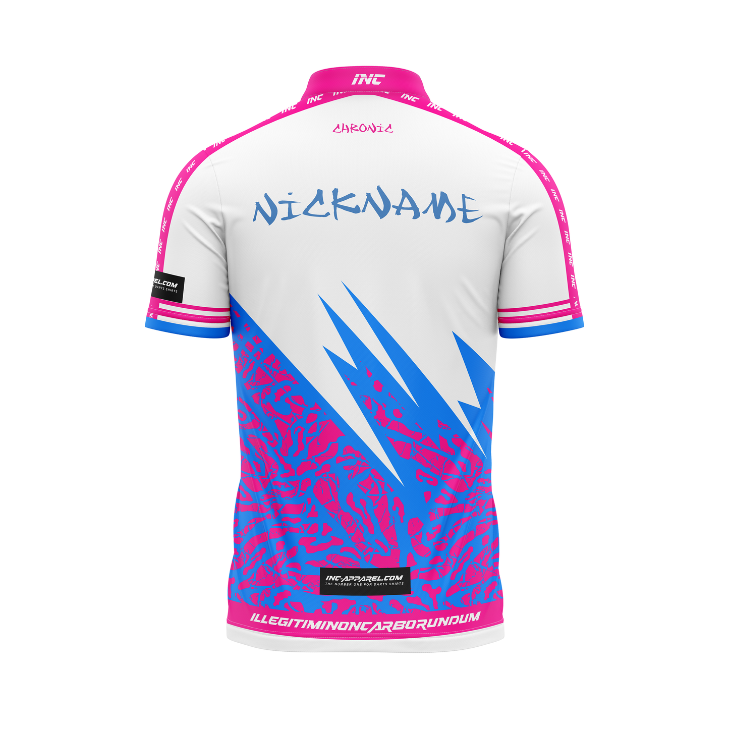 Chronic Fluctus Pro1 Darts Shirt – Back View | INC-APPAREL