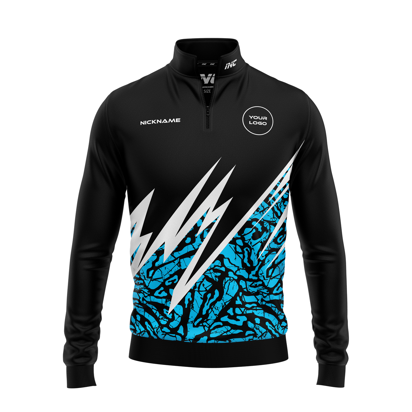 Chronic Gelu Quarter Zip Darts Midlayer – Front View | INC-APPAREL