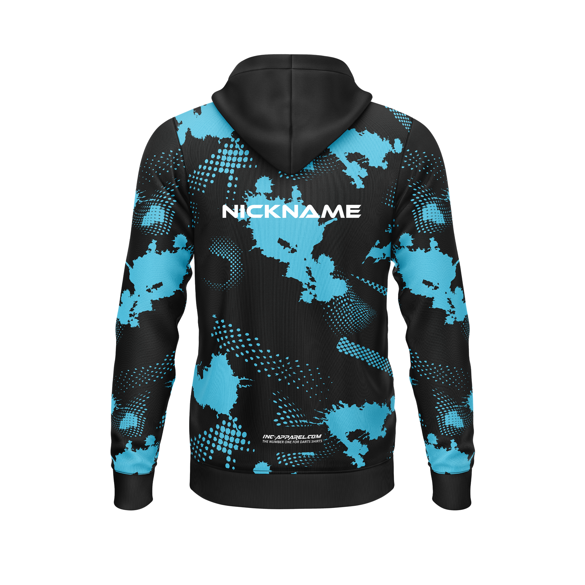 Cobra Naja Caeruleus Darts Hoodie – Back View | INC-APPAREL