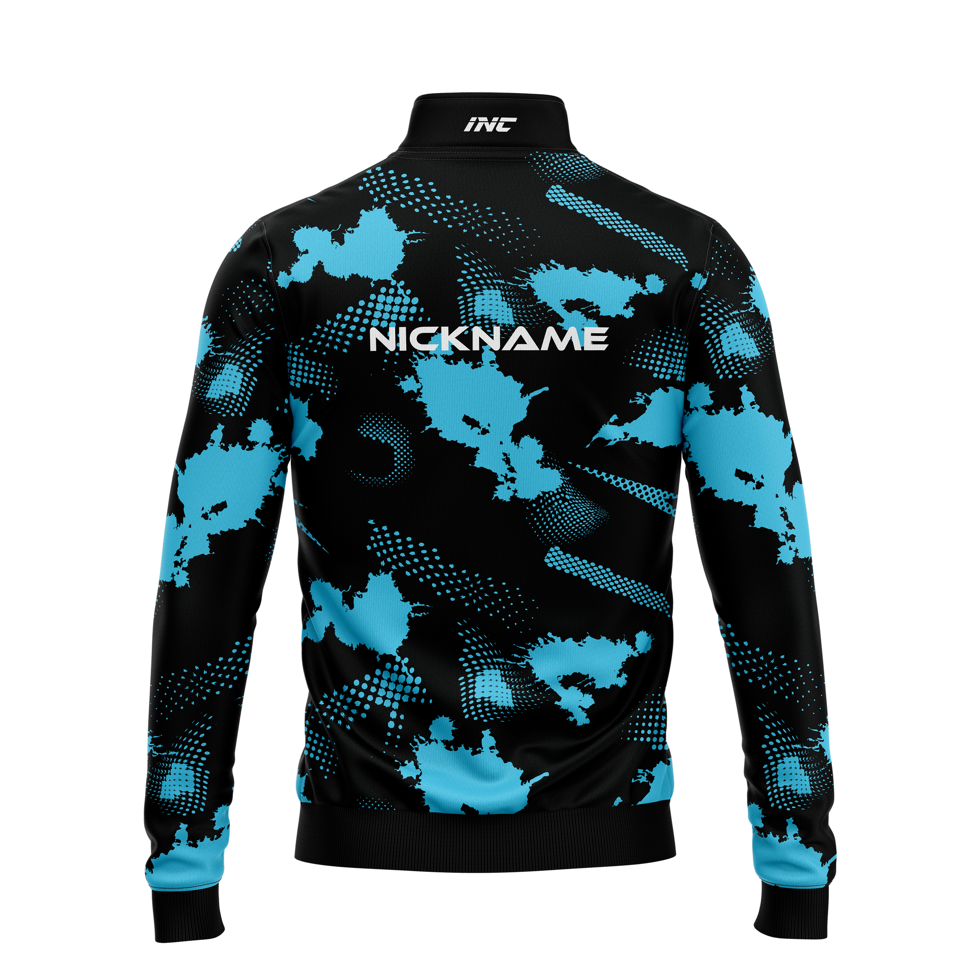 Cobra Naja Caeruleus Quarter Zip Darts Midlayer – Back View | INC-APPAREL