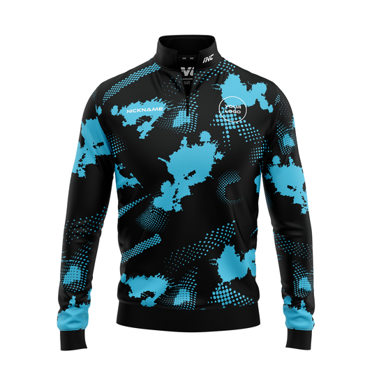 Cobra Naja Caeruleus Quarter Zip Darts Midlayer – Front View | INC-APPAREL