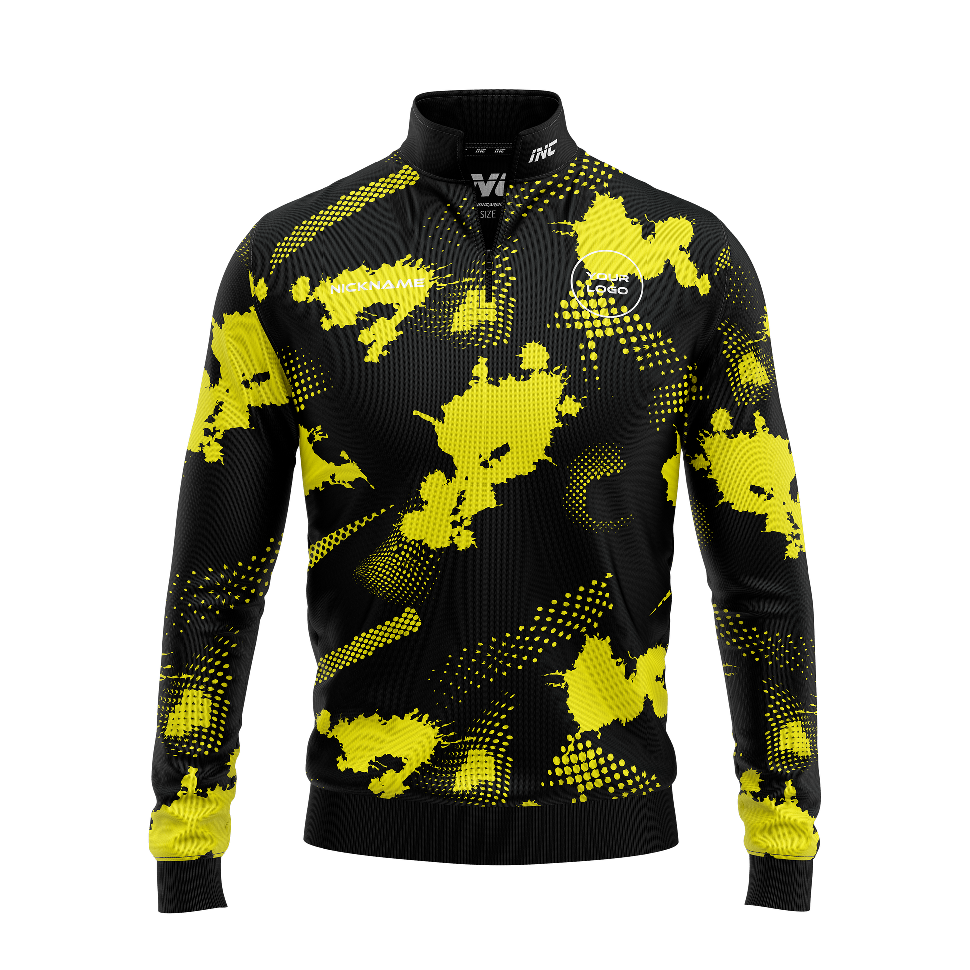 Cobra Naja Nigricollis Quarter Zip Darts Midlayer – Front View | INC-APPAREL