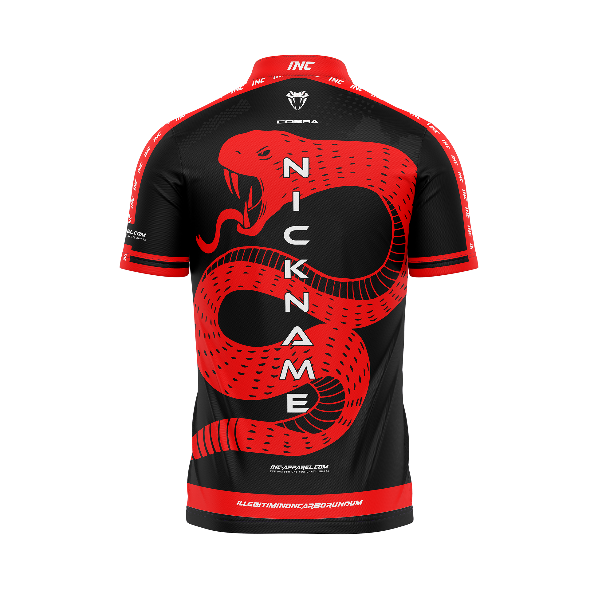 Cobra Naja Pallida Pro-1 Darts Shirt – Back View | INC-APPAREL