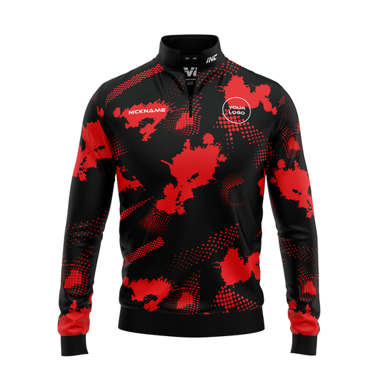 Cobra Naja Pallida Quarter Zip Darts Midlayer – Front View | INC-APPAREL