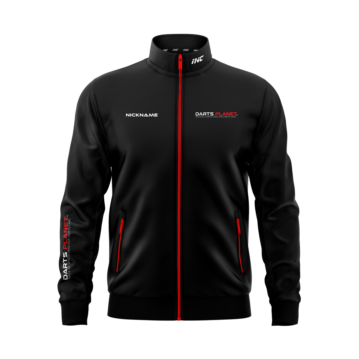 Darts Planet TV Tournament Jacket – Front View | INC-APPAREL