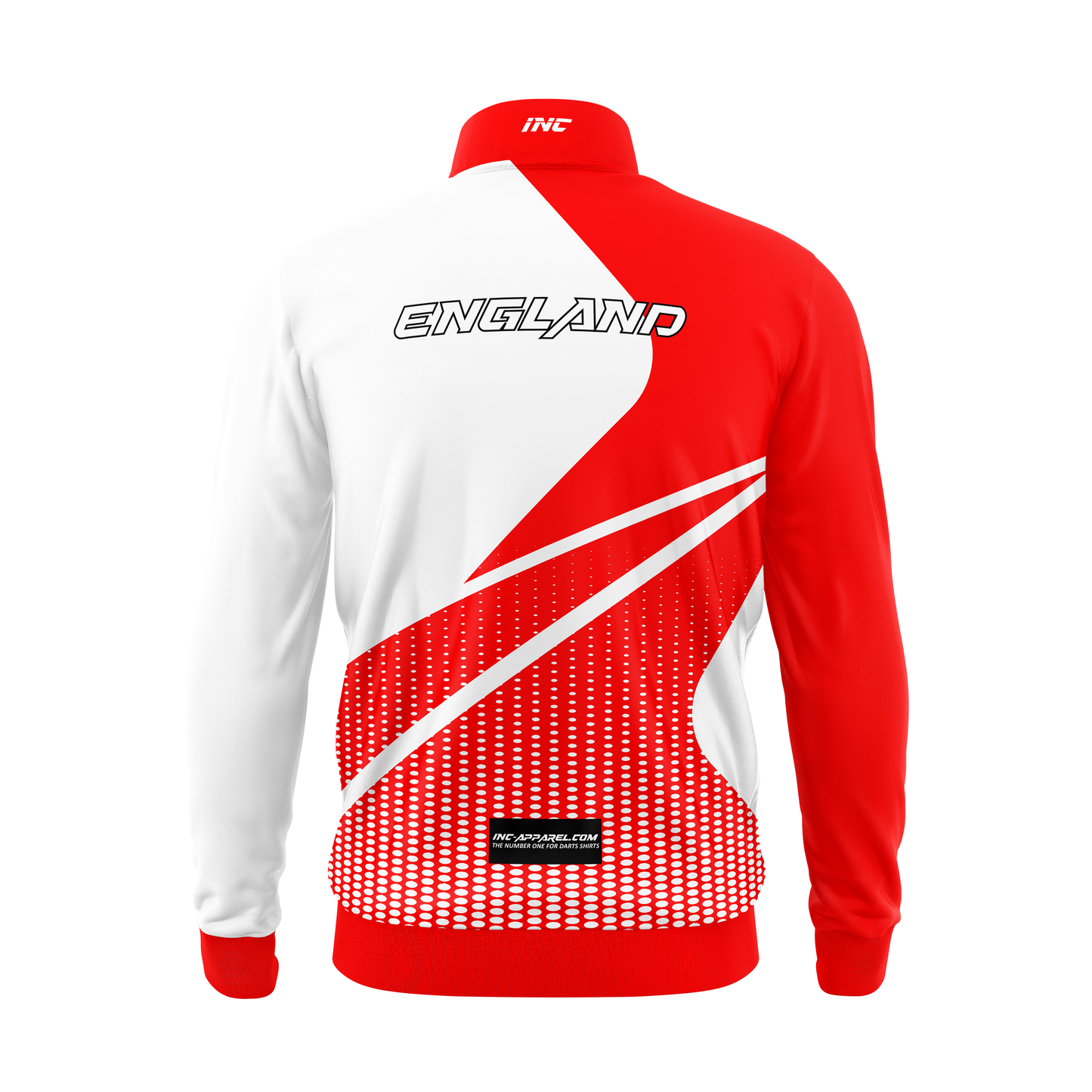 Official England JDC Darts Tournament Jacket – Back View Showcasing Sleek, National Design | INC-APPAREL