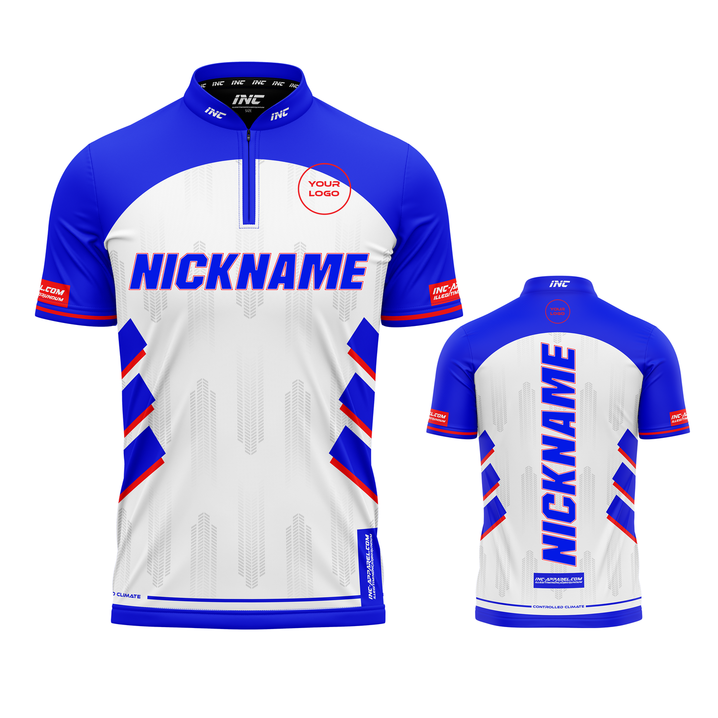 Gloria Secreta Red White and Blue custom pool shirt from INC-APPAREL