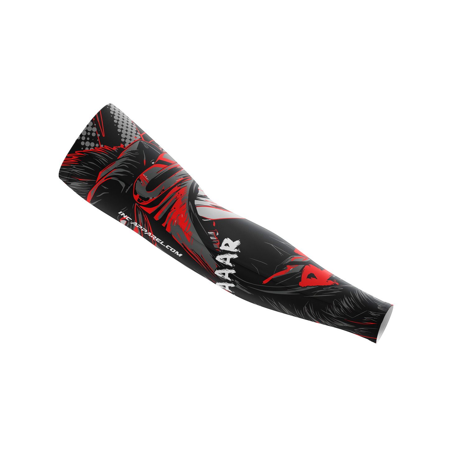 Gorilla Beringei red and black compression sleeve from INC-APPAREL