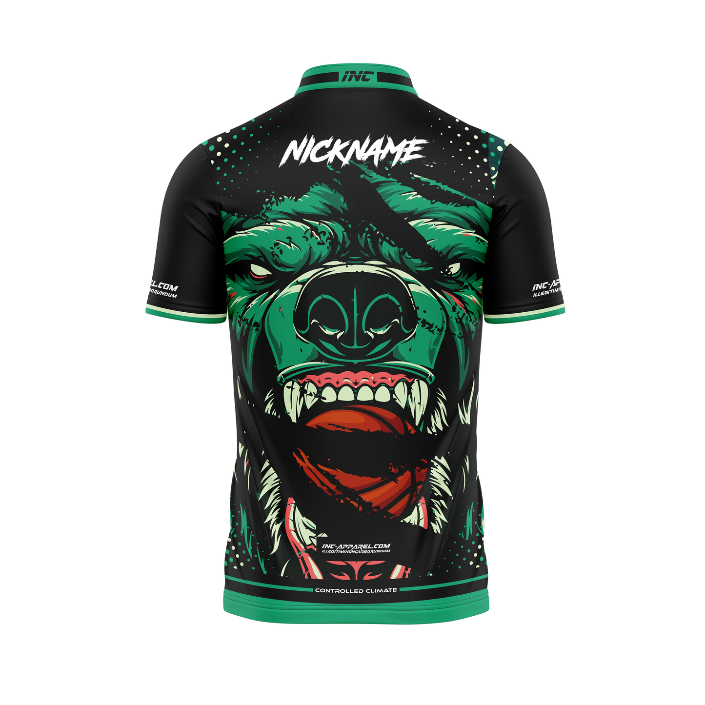 Back view of the Gorilla Gigas Pro1 Darts Shirt - INC-APPAREL