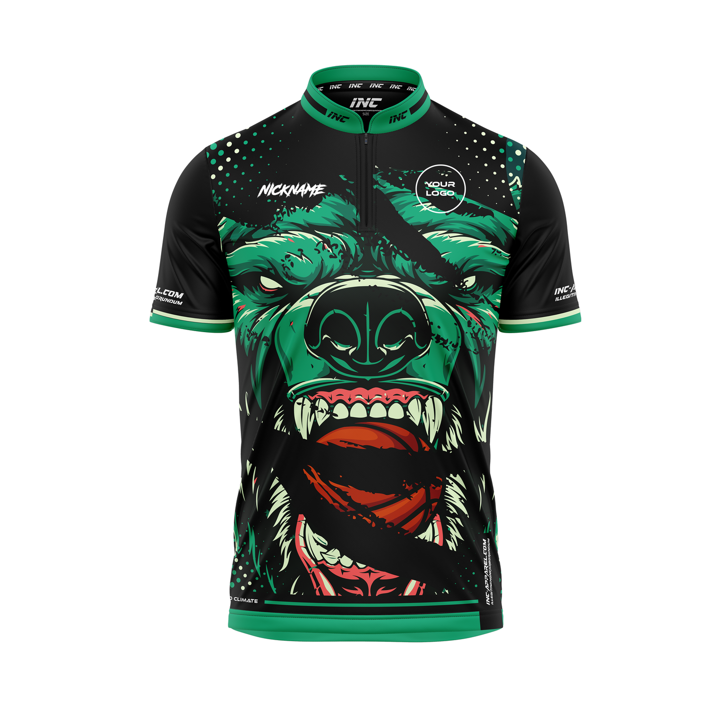Front view of the Gorilla Gigas Pro1 Darts Shirt - INC-APPAREL