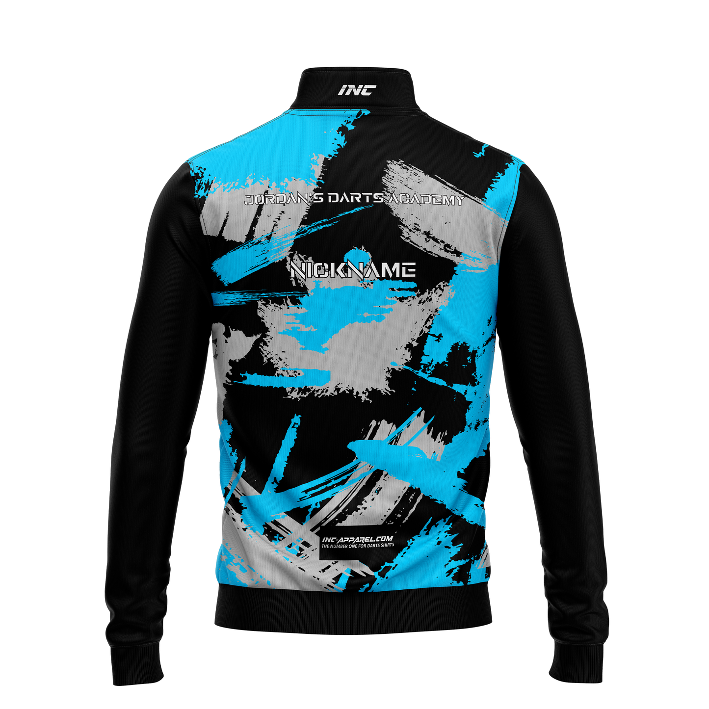 Jordan's Darts Academy Quarter Zip Midlayer – Back View | INC-APPAREL