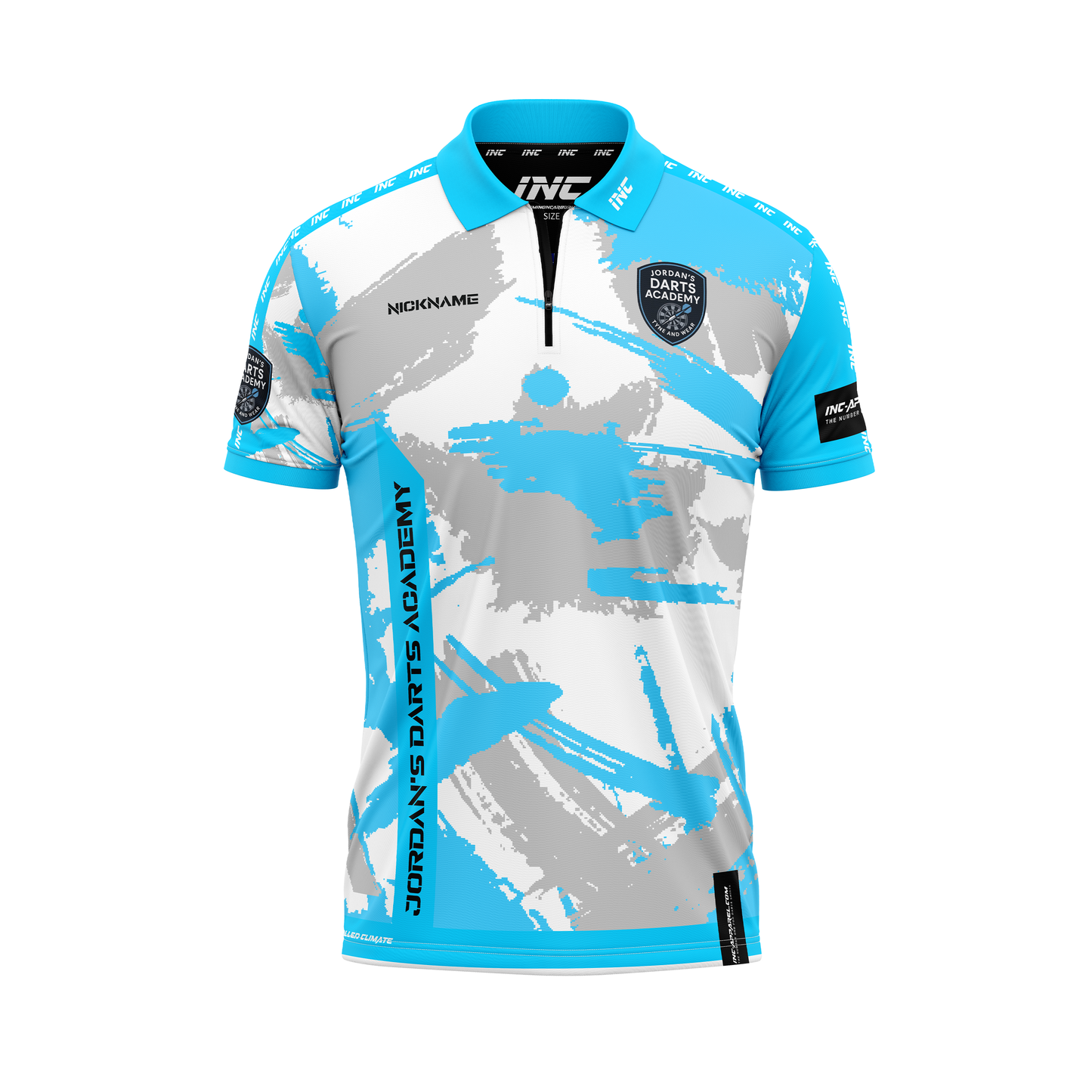 Jordan's Darts Academy Shirt – Front View | INC-APPAREL
