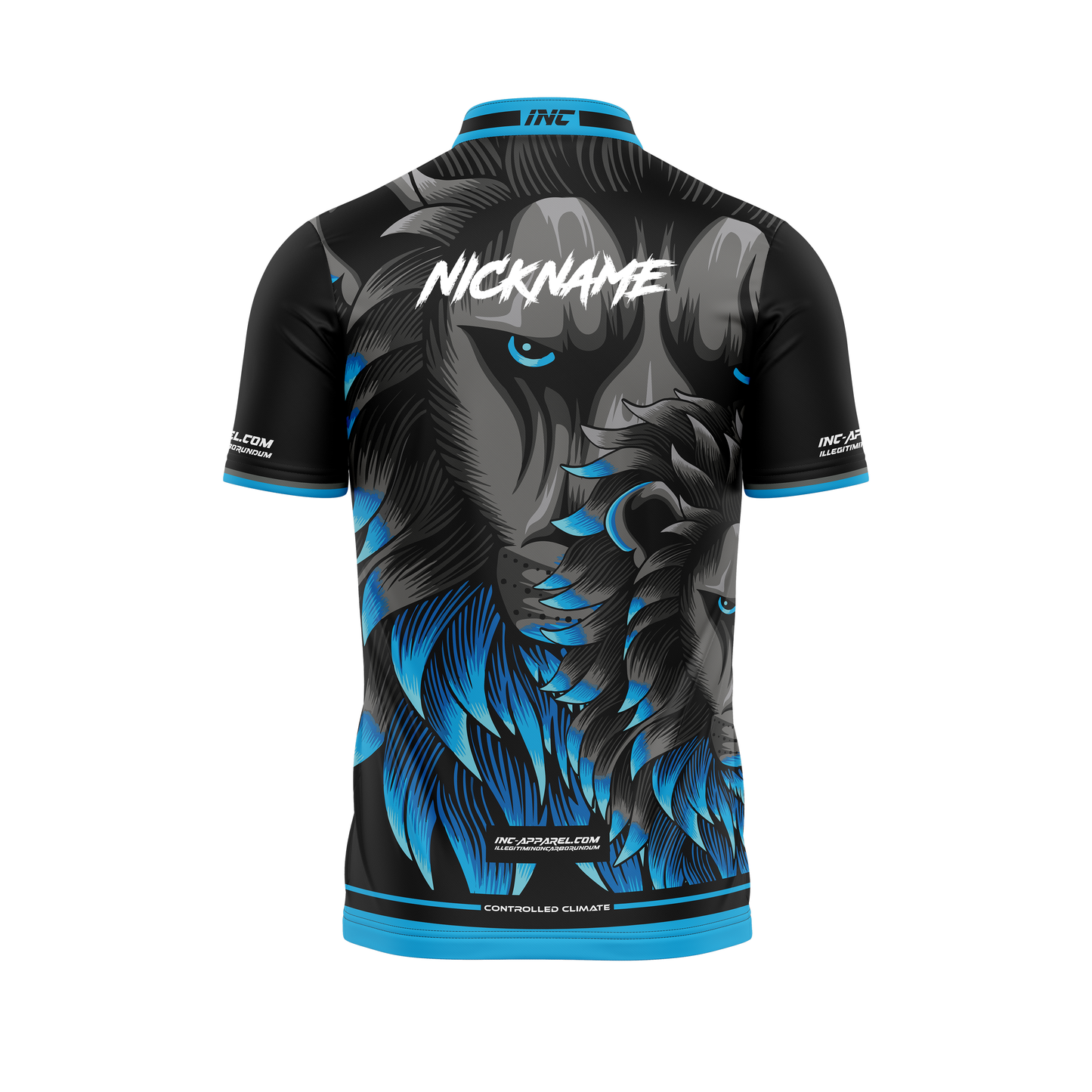 Back view of the Leonis Grex Pro1 Darts Shirt INC-APPAREL
