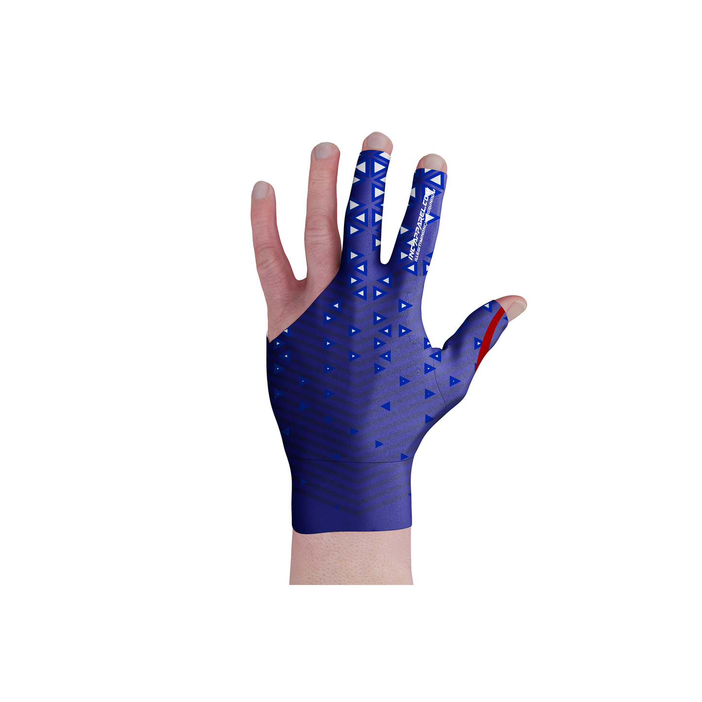 Magnus Red White and Blue Pool Glove from INC-APPAREL – performance billiards glove for smooth cue control.