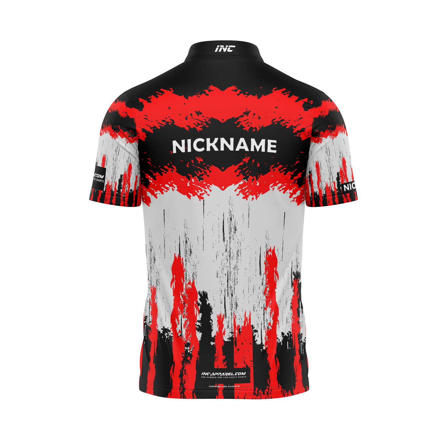 Metus Pro1 Darts Shirt – Back View with Clean Lines, Customisation Space, and Competitive Styling | INC-APPAREL