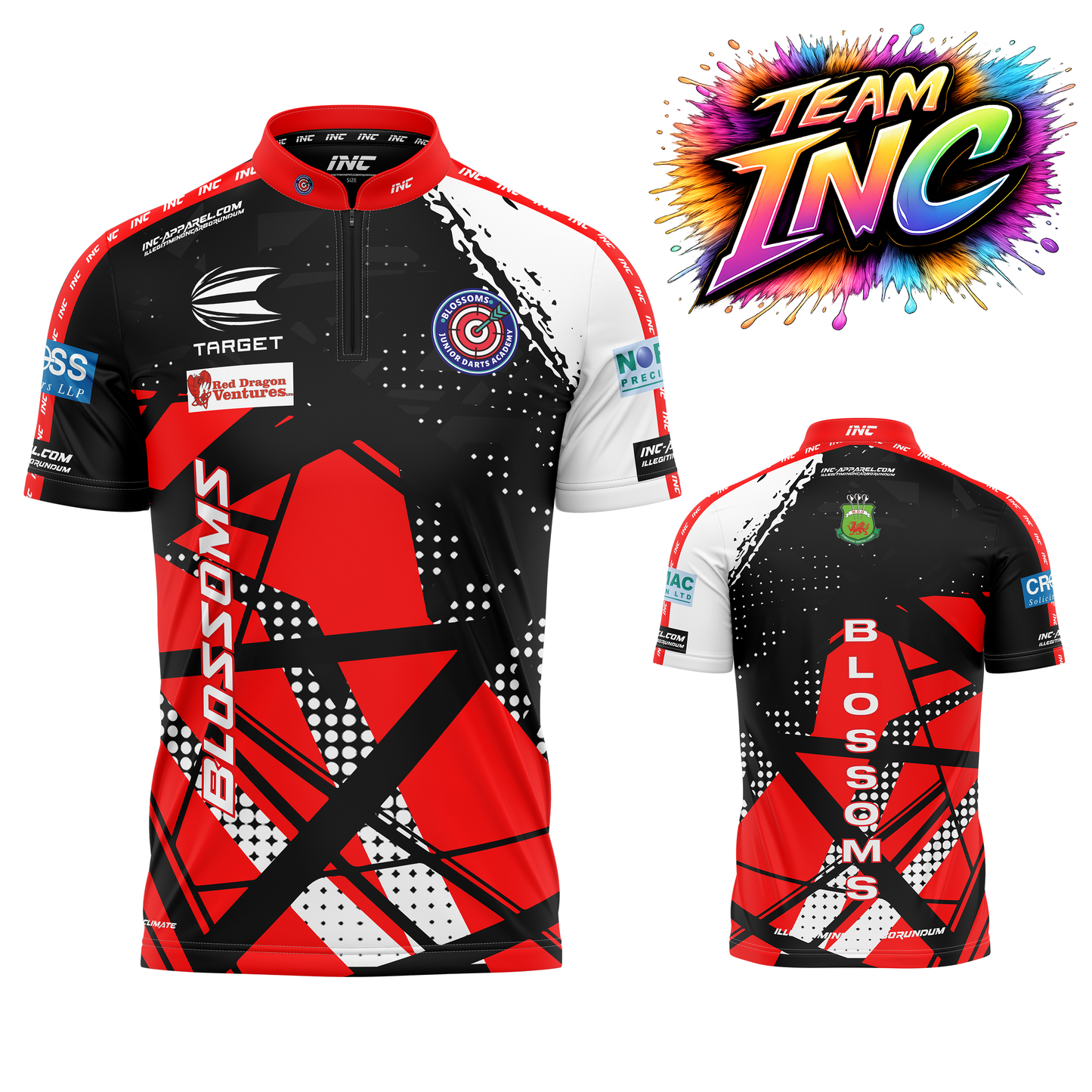 Official Blossoms Junior Darts Academy darts shirt from INC-APPAREL
