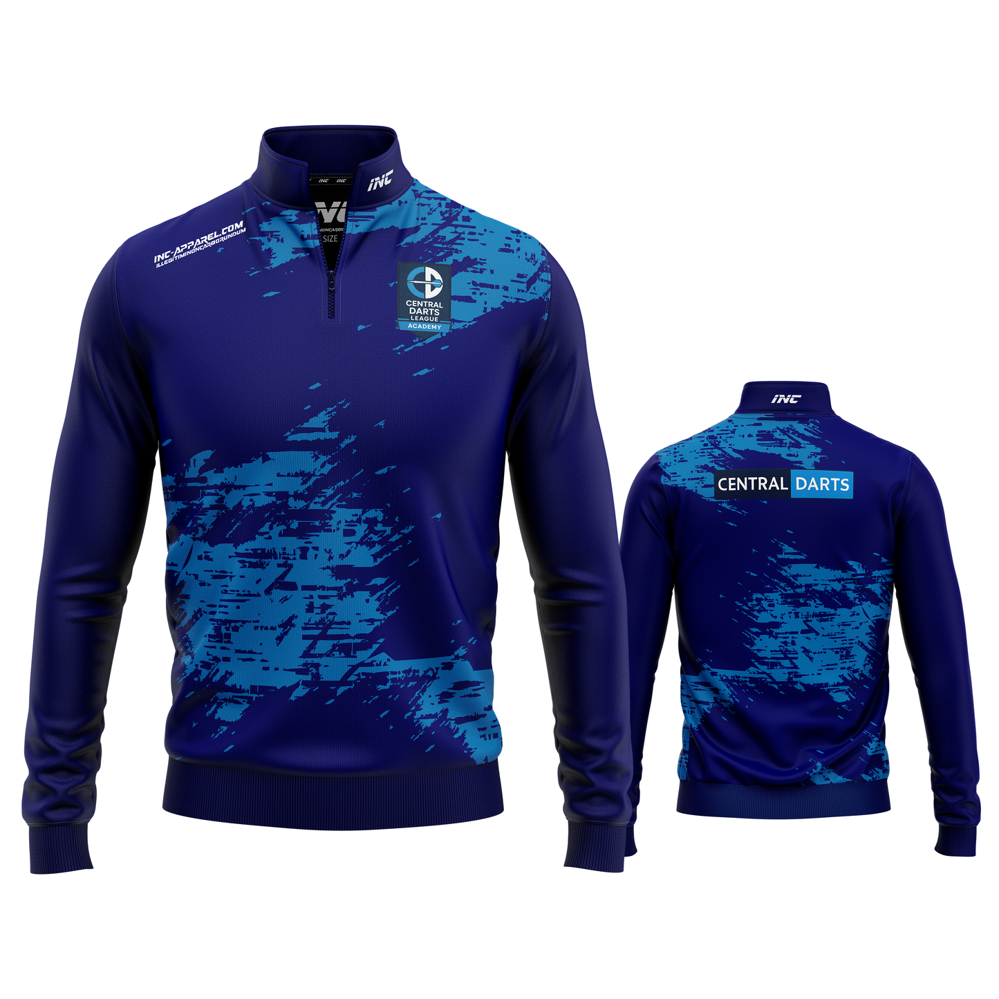 Official Central Darts League Academy quarter zip midlayer