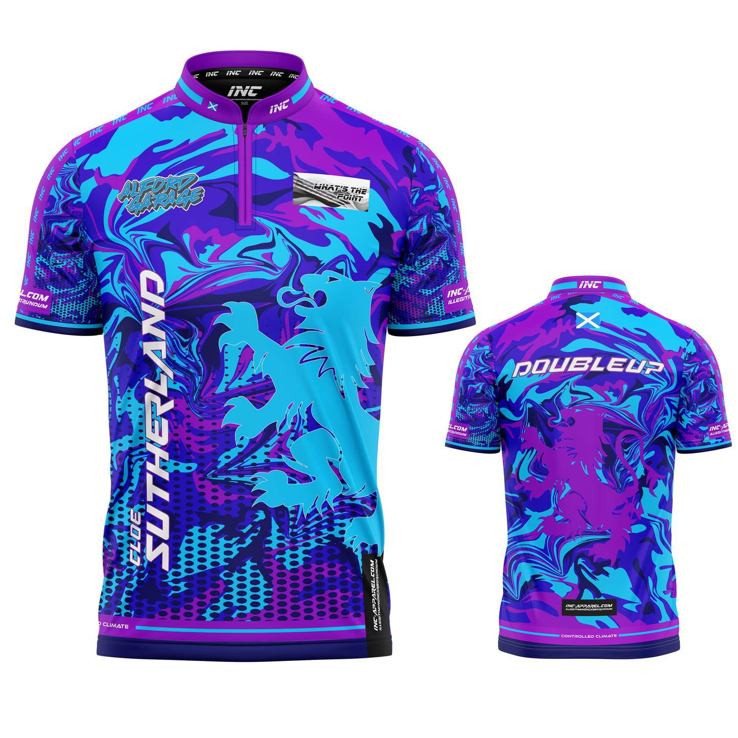 Official Chloe Sutherland Darts Shirt from INC-APPAREL – performance darts shirt with signature Chloe Sutherland design.