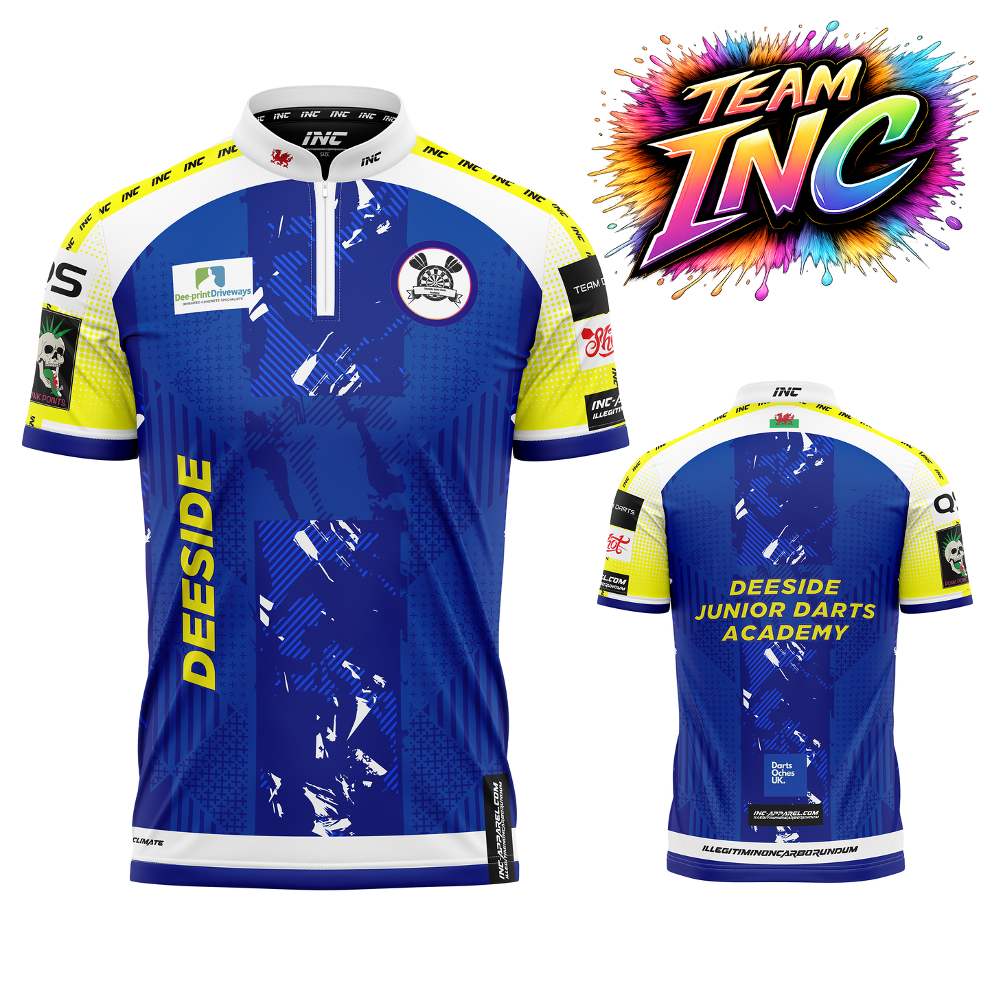 Official Deeside Junior Darts Academy darts shirt from INC-APPAREL