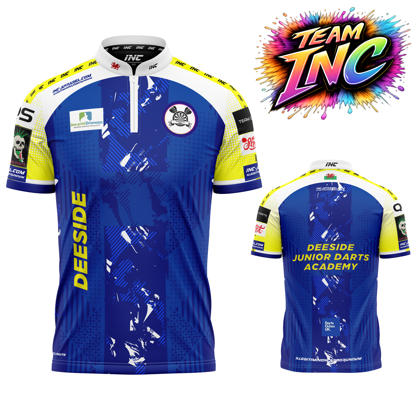 Official Deeside Junior Darts Academy darts shirt from INC-APPAREL